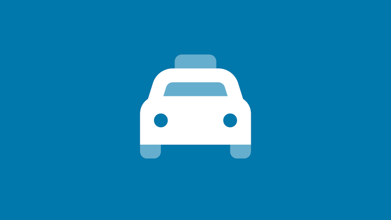 Taxi vehicle icon