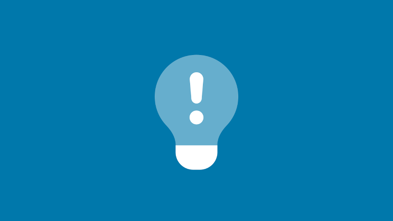 Light bulb warning icon