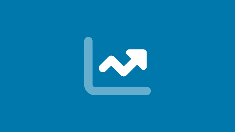 Chart showing increase icon