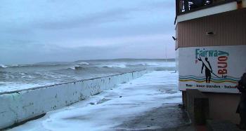 Westward Ho! previous storm damage on promenade