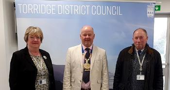 AGM 2022 Deputy Leader Claire Hodson, Chair Doug Bushby, Leader Ken James