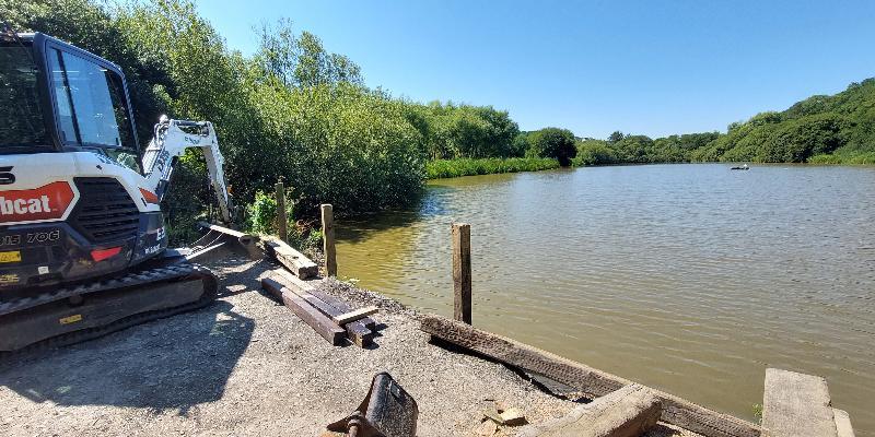 Kenwith Valley viewing area during works
