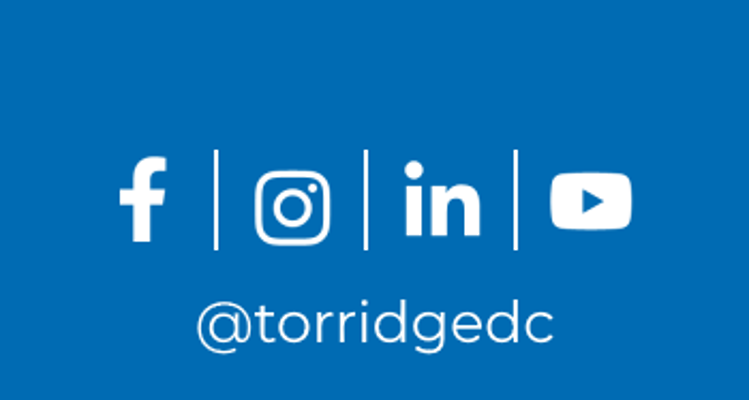 We're on Facebook, Instagram, LinkedIn and YouTube - search torridgedc