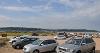 DCA 58: Car park, golf course and surf hire facilities at Northam Burrows Country Park, backed by development along the coastline at Westward Ho! 