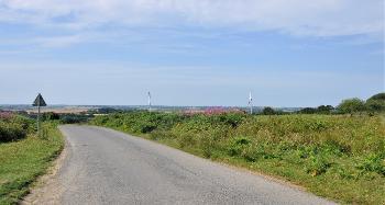 DCA 66: Wind turbines are increasingly prevalent in the landscape, including at Galsworthy Moor near Stibb Cross.