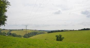 LCT 3D Sloping pasture fields north-west of Lambscombe.