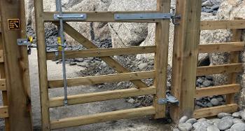 Picture of one of the new accessible gates at Northam Burrows