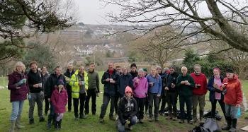 Volunteers at Gatefield Community Grassland on the Londonderry Estate in Bideford