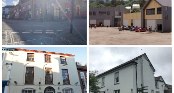 Collage of photos of the 4 projects part of the government's Community Regeneration Partnership