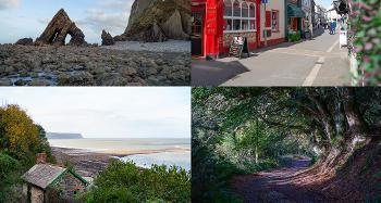 Collage of 4 images of different locations around Torridge