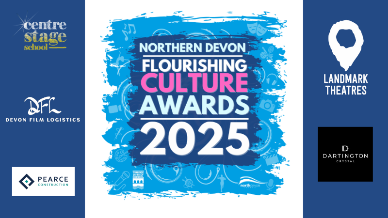 Flourishing Culture Awards logo in the middle with logos of other sponsors around it 