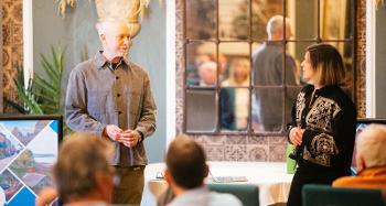 Photo of two people presenting at the Filming in Torridge Event