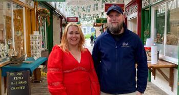 Sarah Lee Pettifer, founder of Mrs Animation, and Devonshire Cork and Vine founder Christopher John Sheppard