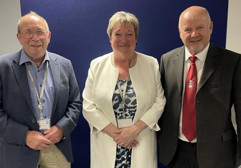 Photo Left to Right:  Councillor Ken James - Leader of Torridge District Council. Councillor Claire Hodson - Deputy Leader of Torridge District Council and Councillor Doug Bushby, Chair of Torridge District Council.