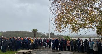Torridge Councillors and Officers Gathering Outside for Remembrance.