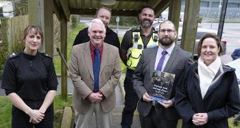 The Police and Crime Commissioner, Alison Hernandez, pictured with Cllr Hackett, and various other attendees.
