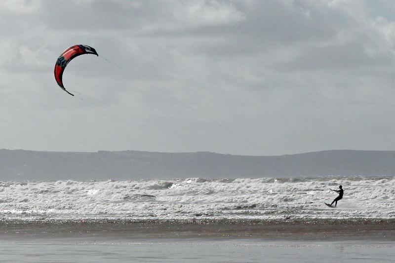 Kite surfer Westward Ho!