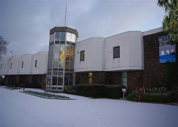 Picture of the TDC offices at Riverbank House in the snow